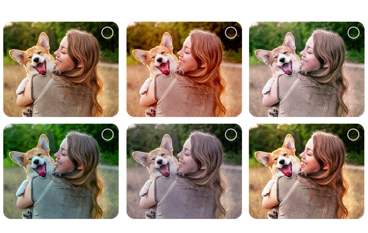 Ekran korisnika koji prolazi kroz proces personalizacije opcije AI Picture Wizard. Jedna od opcija je već istaknuta kao da ju je korisnik već izabrao.Ekran korisnika koji prolazi kroz proces personalizacije opcije AI Picture Wizard. Prikazane su serije slika sa označenim izborima korisnika. Pojavljuje se ikona učitavanja i prikazuje se položena slika koja se poboljšava sleva nadesno.