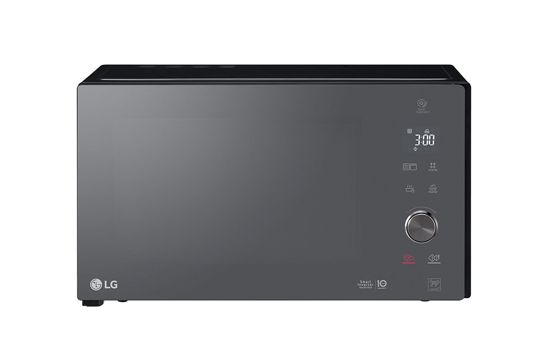 LG Mikrotalasna rerna od 25L sa roštiljem, Smart Inverter tehnologija, Funkcija zdravog prženja, EasyClean™ unutrašnji premaz, Front view, MH6565DPR