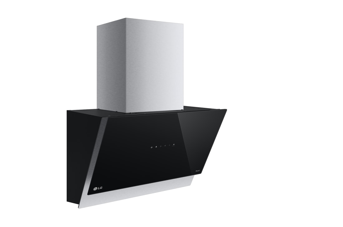 LG Ugradni aspirator širine 60 cm, maksimalnog kapaciteta ventilacije 649 m3/h i WiFi funkcije, Pogled spreda sa otvorenim vratima, HCEZ2428B, thumbnail 2