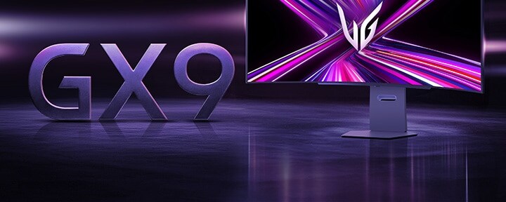 Изглед отпред на геймърския монитор UltraGear™ OLED 45GX900A.	