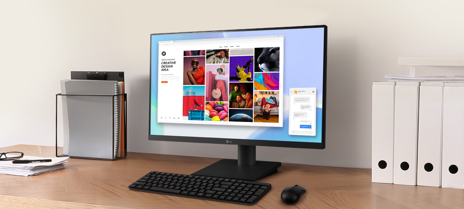 LG monitor sa IPS tehnologijom ističe performanse displeja sa tečnim kristalom. Monitor može jasno da reprodukuje boje i olakšava korisnicima gledanje u ekran iz velikih uglova sve do 178°.