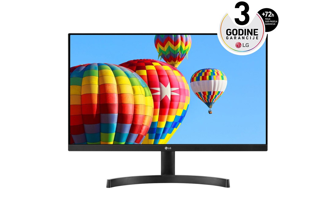 LG Full HD IPS Monitor praktično bez ivica sa 3 strane od 24'', 24MK600M-B