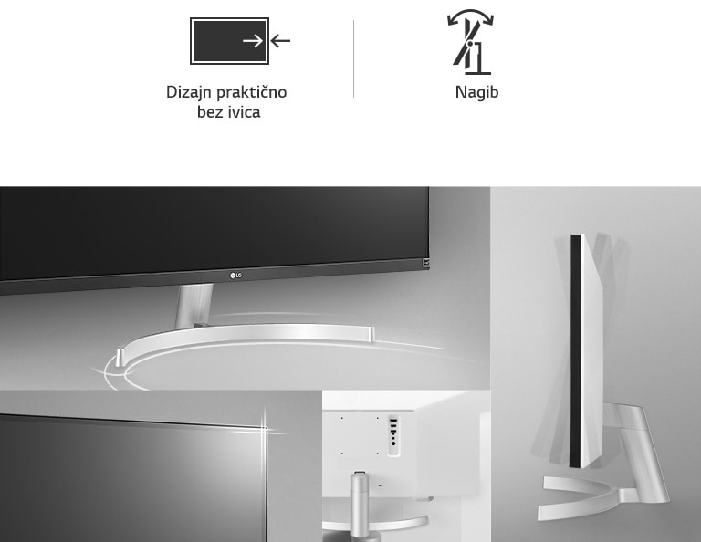Ergonomski dizajn sa dizajnom praktično bez ivica i nagibom.