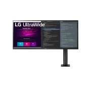 LG 34'' 21:9 UltraWide™ QHD Ergo IPS monitors  HDR10 i AMD FreeSync™ , prikaz držača monitora spreda sa desne strane, 34WN780-B, thumbnail 1
