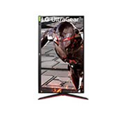 LG 31,5'' Full HD Ultragear™ gaming monitor sa brzinom osvežavanja od 165Hz i NVIDIA® G-SYNC® kompatibilan, Front View of Monitor Pivoting 90 Degrees, 32GN550-B, thumbnail 7