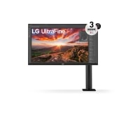LG 27'' UltraFine™ UHD IPS HDR monitor sa USB-C i ERGO ergonomskim postoljem, 27UN880-B, thumbnail 1