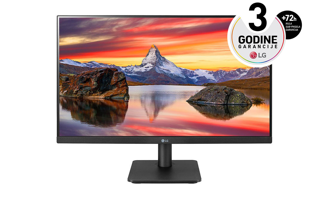 LG 23,8'' Full HD IPS monitor s AMD FreeSync™, prikaz spreda, 24MP400-B