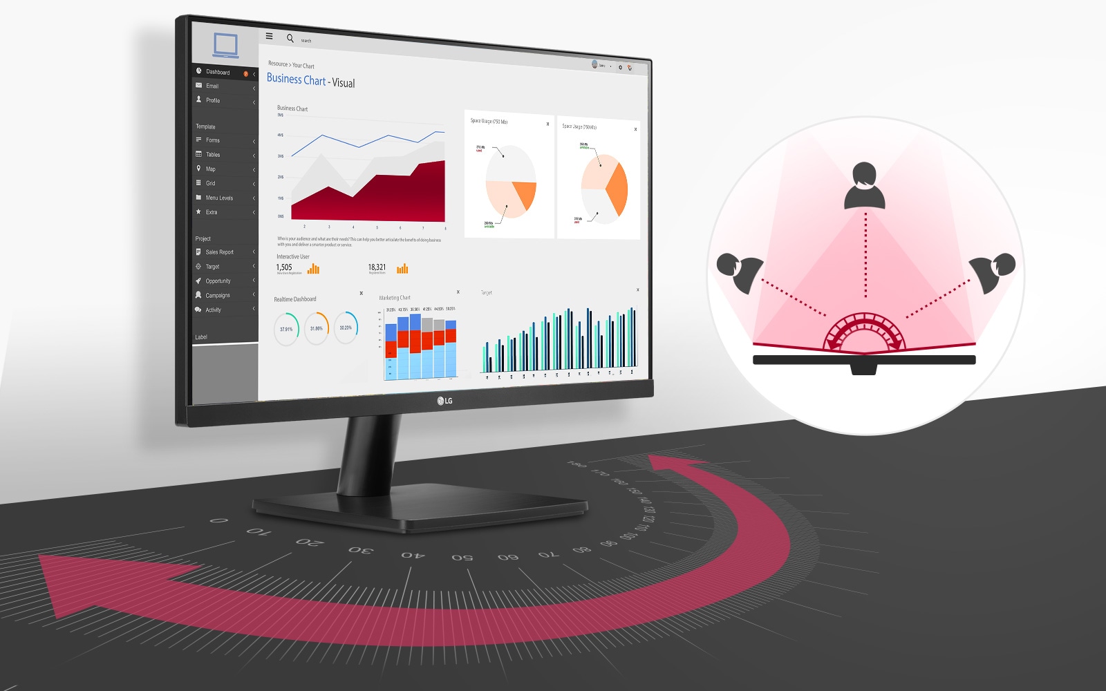Jasnije i dosledne tačne boje prikazane u širokim uglovima do 178 stepeni na IPS Full HD ekranu