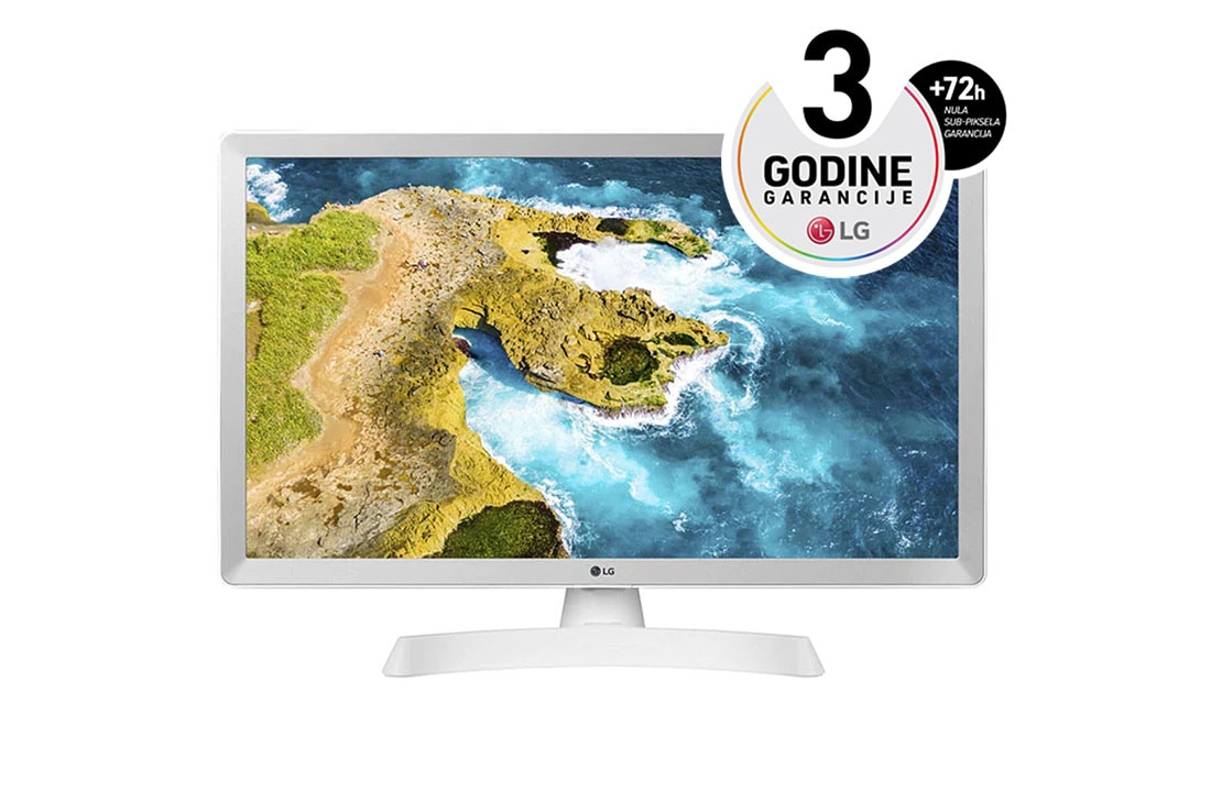 LG 23,6'' TV monitor sa širokim uglom gledanja, prikaz spreda, 24TQ510S-WZ