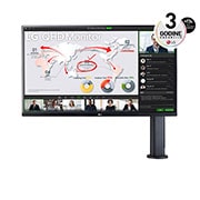 LG 32'' QHD IPS Ergo monitor sa USB Type-C™, prikaz držača monitora spreda sa desne strane, 32QP880-B, thumbnail 1