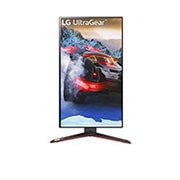 LG 27'' UHD 4K UltraGear™ Nano IPS 1ms (GtG) Gaming Monitor with VESA DSC, prikaz spreda sa ekranom koji se okreće za 90 stepeni u portretnom prikazu, 27GP95R-B, thumbnail 7