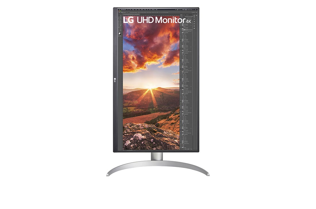 LG 27'' UHD 4K monitor VESA DisplayHDR™ 400, USB Type-C™, prikaz spreda sa ekranom koji se okreće za 90 stepeni u portretnom prikazu, 27UP850N-W, thumbnail 7