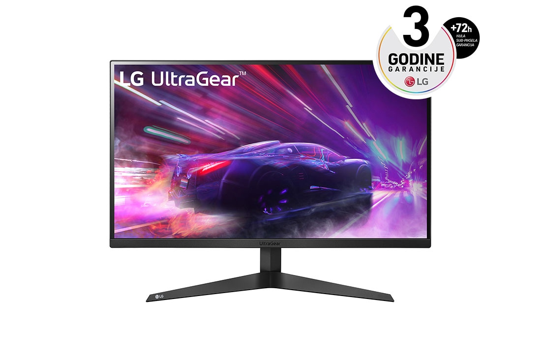 LG 27” UltraGear™ Full HD gejming monitor, prikaz spreda, 27GQ50A-B