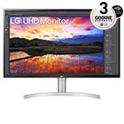 LG 31,5''  4K UHD monitor s HDR 10, prikaz spreda, 32UN650P-W, thumbnail 1