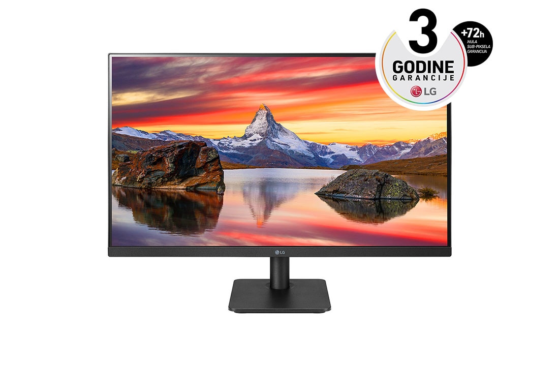 LG 27'' Full HD IPS monitor s AMD FreeSync™, prikaz spreda, 27MP400P-B