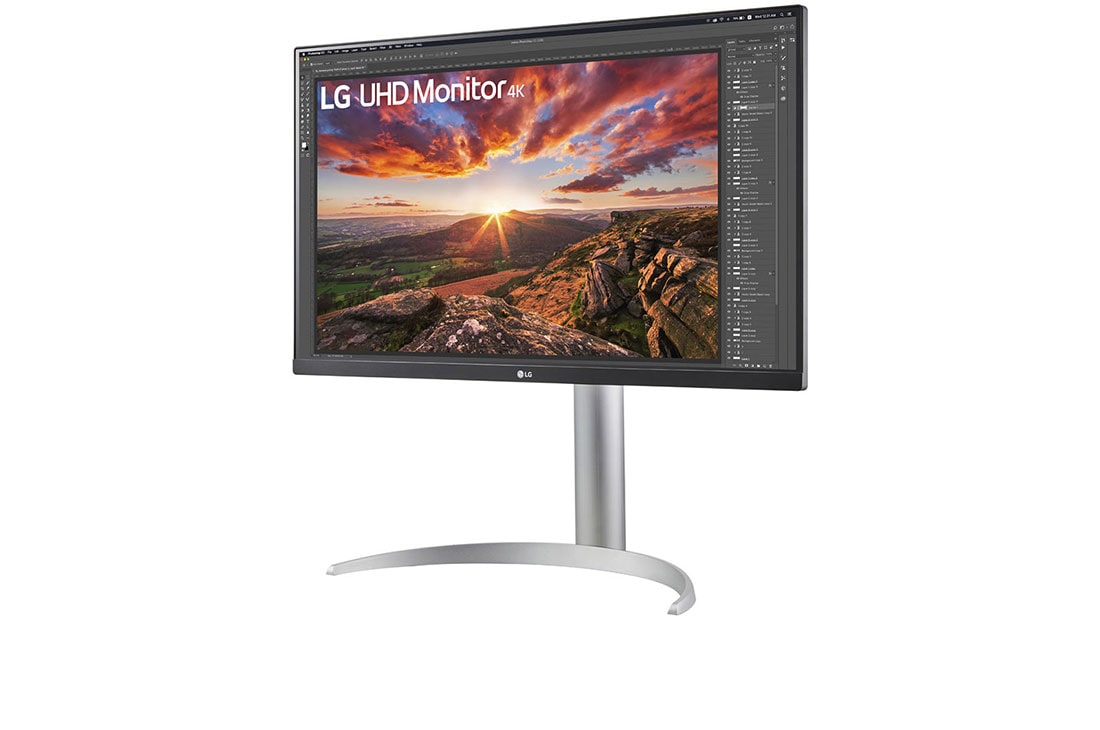 LG 27'' UHD 4K monitor VESA DisplayHDR™ 400, USB Type-C™, Prikaz sa bočne strane na +15 stepeni, 27UP85NP-W, thumbnail 2