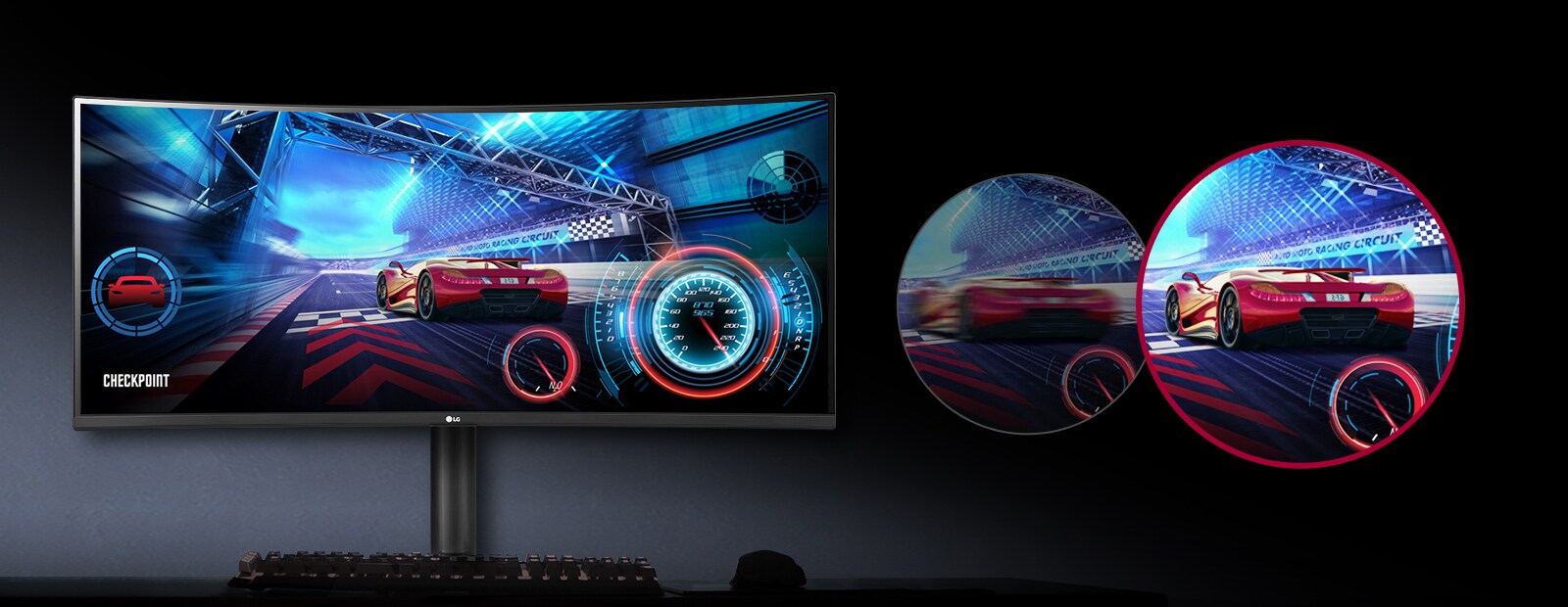 Glatki pokreti za gejmerski užitak uz brzinu osvežavanja od 160 Hz u poređenju sa brzinom osvežavanja od 60 Hz.