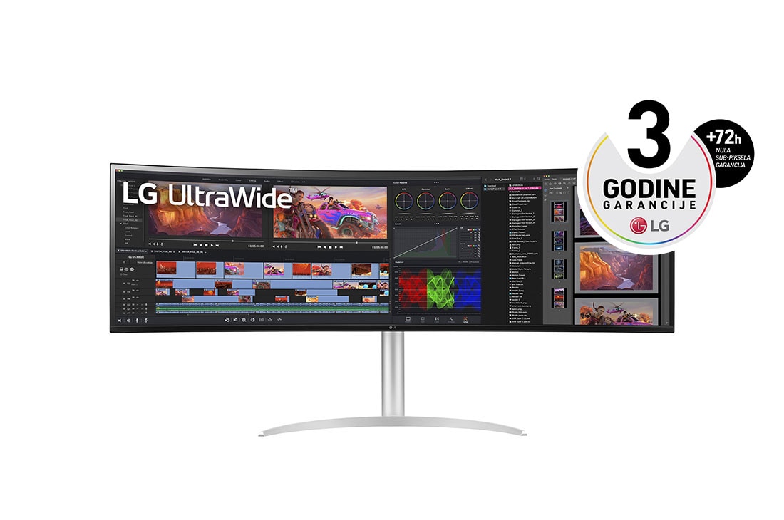 LG UltraWide™ Dual QHD Monitor, front view, 49WQ95C-W