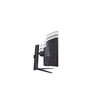 LG 49” UltraGear™ 32:9 Dual QHD zakrivljen gejming monitor sa brzinom osvežavanja od 240 Hz, bočni prikaz visine monitora iz perspektive odozgo nadole, 49GR85DC-B, thumbnail 7
