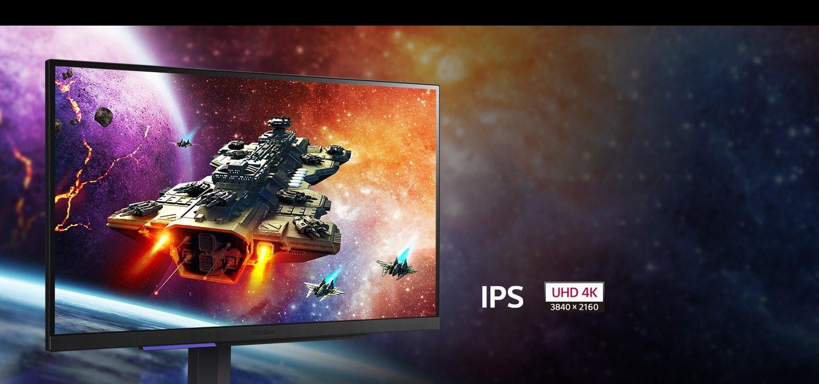 Prikazuje svemirske brodove u kosmičkom prostoru. Slika je veoma živopisna i jasna.