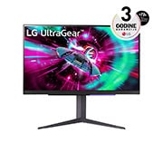 LG 27” UltraGear™ 16:9 UHD gejming monitor sa brzinom osvežavanja od 144Hz, prednji prikaz, 27GR93U-B, thumbnail 1