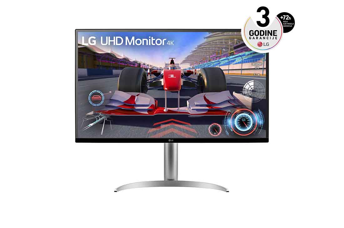 LG 32” UltraFine™ 16:9 4K monitor , prednji prikaz, 32UQ750P-W