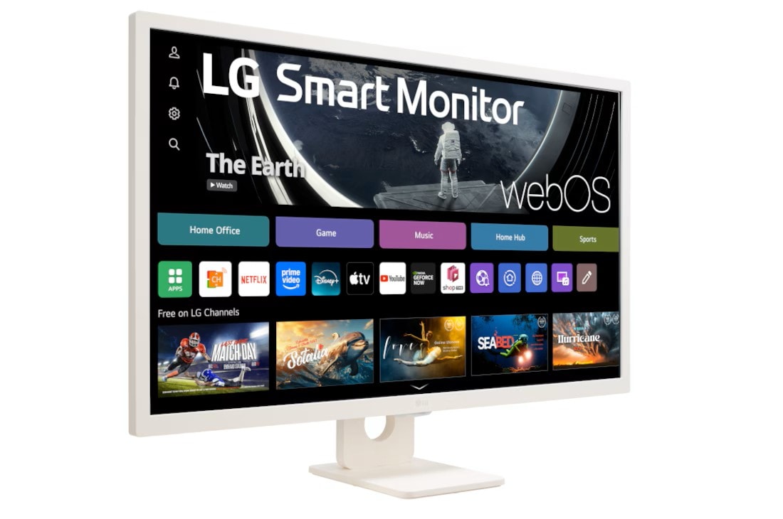 LG Smart monitor od 32 inča 16:9, perspektivni prikaz, 32SR50F-W, thumbnail 4
