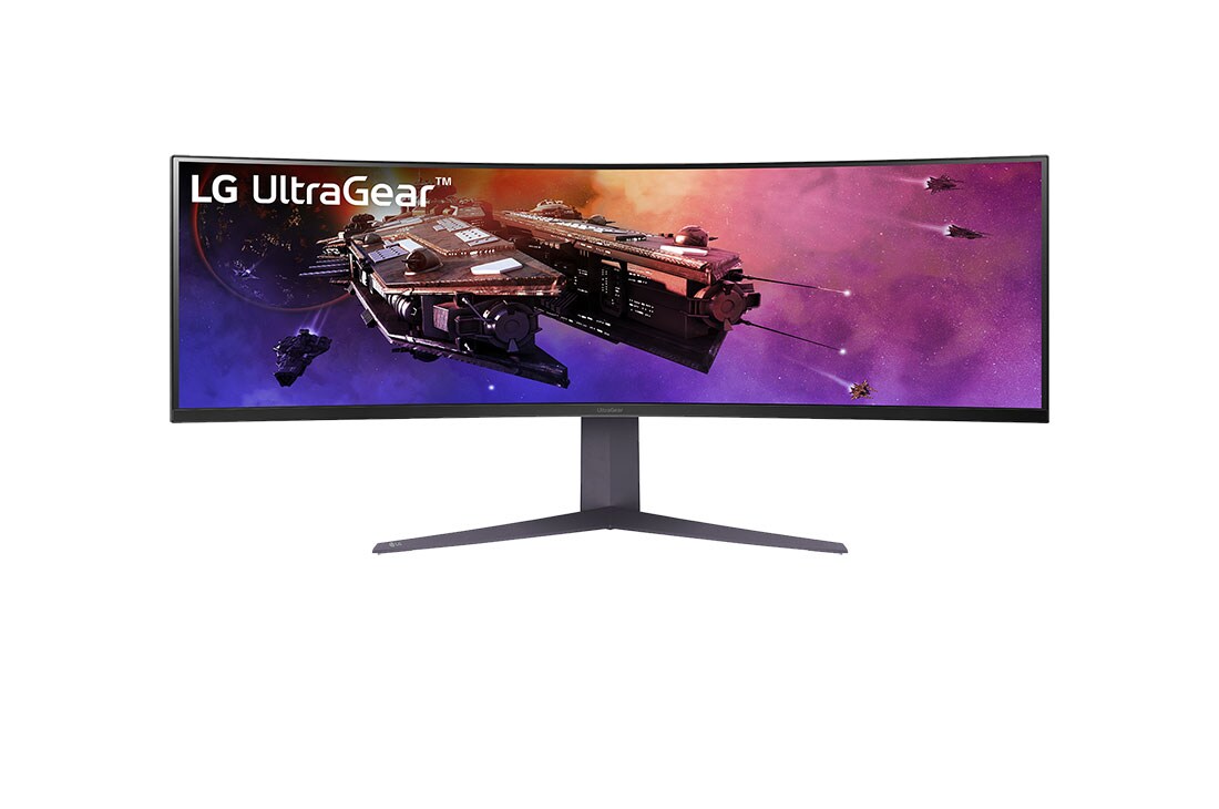 LG 45” UltraGear™ 32:9 odnos širina/visina, dvostruki KHD, zakrivljeni gejmer monitor sa brzinom osvežavanja od 200 Hz, Prednji prikaz	, 45GR75DC-B