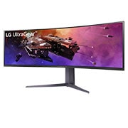 LG 45” UltraGear™ 32:9 odnos širina/visina, dvostruki KHD, zakrivljeni gejmer monitor sa brzinom osvežavanja od 200 Hz, Prednji prikaz sa tastaturom	, 45GR75DC-B, thumbnail 2