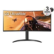 LG 34” UltraWide™ 21:9, zakrivljeni VA monitor sa brzinom osvežavanja od 160 Hz, prednji prikaz, 34WP75CP-B, thumbnail 1