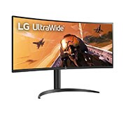 LG 34” UltraWide™ 21:9, zakrivljeni VA monitor sa brzinom osvežavanja od 160 Hz, bočni prikaz pod +15°, 34WP75CP-B, thumbnail 3