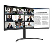 LG 34” UltraWide™ 21:9 zakrivljeni VA monitor sa brzinom osvežavanja od 100 Hz, perspektivni prikaz, 34WR55QC-B, thumbnail 3