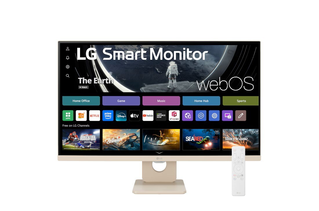 LG 27” 16:9 Full HD IPS Smart monitor sa webOS platformom, 27SR50F-E prikaz spreda sa daljinskim upravljačem, 27SR50F-E, thumbnail 2