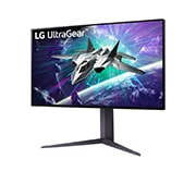 LG 27'' UltraGear™ 16:9 odnos širine i visine 4K UHD gejmerski monitor sa brzinom osvežavanja do 160 Hz, Prikaz sa prednje strane rotiran za -15 stepeni, 27GR95UM-B, thumbnail 2