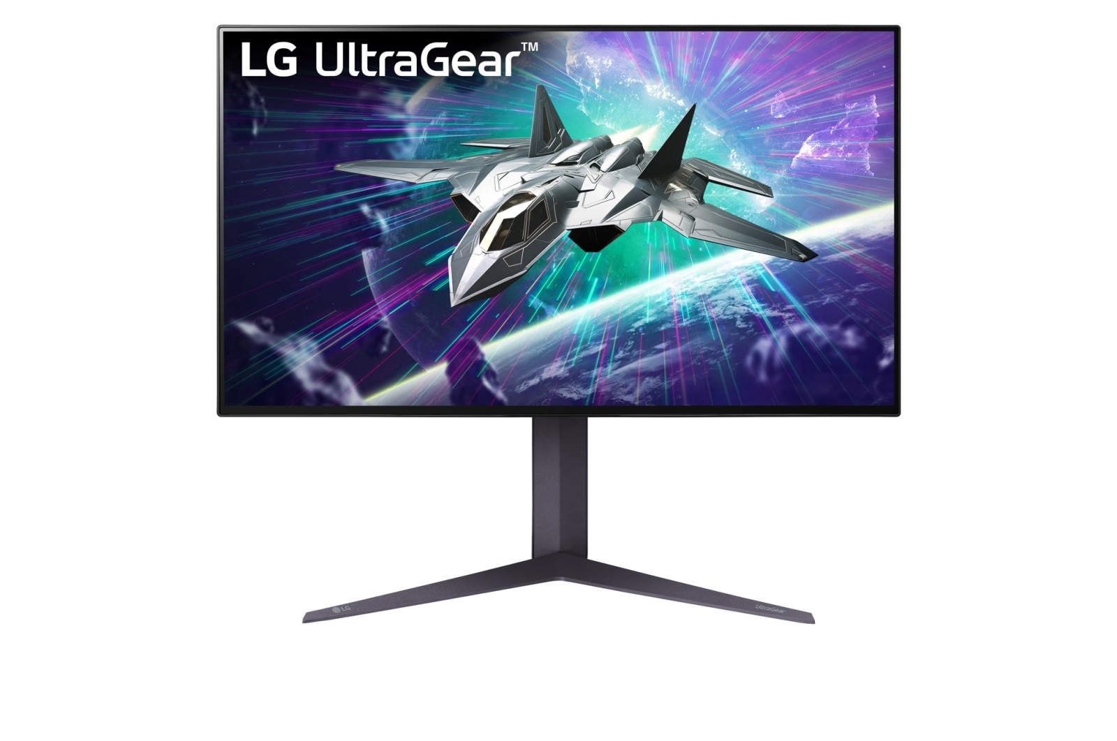 LG 27'' UltraGear™ 16:9 odnos širine i visine 4K UHD gejmerski monitor sa brzinom osvežavanja do 160 Hz, Prednji prikaz, 27GR95UM-B