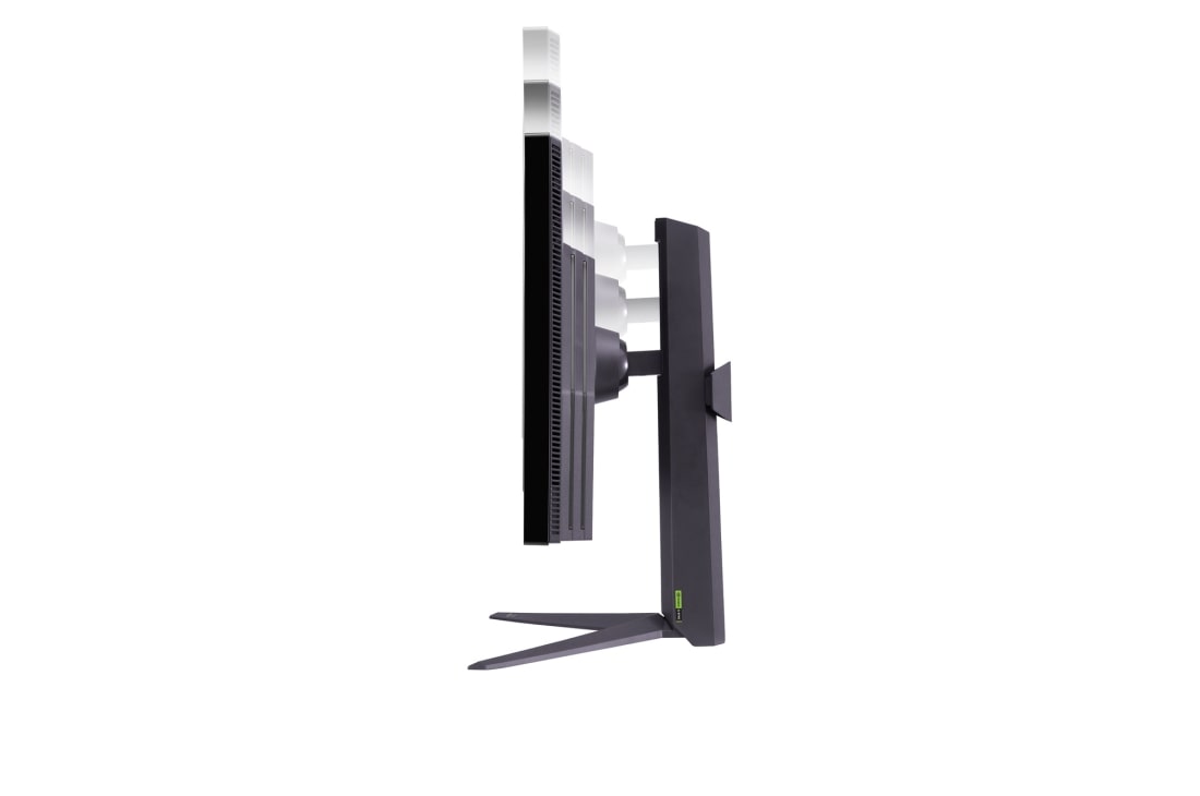 LG 27'' UltraGear™ 16:9 odnos širine i visine 4K UHD gejmerski monitor sa brzinom osvežavanja do 160 Hz, Bočni prikaz postolja podesivog po visini sa iskključenim svetlima, 27GR95UM-B, thumbnail 8