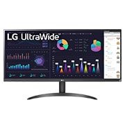 LG 34'' UltraVide™ IPS 21:9 monitor sa omjerom širine i visine sa brzinom osvježavanja od 100 Hz, prednji prikaz, 34WQ500-B, thumbnail 1