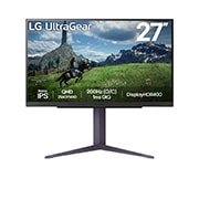 LG 27'' UltraGear™ IPS 16:9 QHD monitor za igre sa brzinom osvežavanja od 200 Hz, prednji prikaz, 27GS85Q-B, thumbnail 1