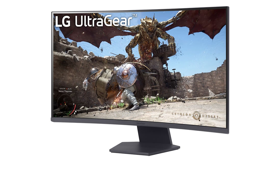 LG 32” UltraGear™ 16:9 QHD zakrivljeni monitor za igre sa brzinom osvežavanja od 180 Hz, bočni prikaz pod -15°, 32GS60QC-B, thumbnail 2