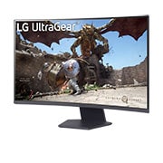LG 32” UltraGear™ 16:9 QHD zakrivljeni monitor za igre sa brzinom osvežavanja od 180 Hz, bočni prikaz pod -15°, 32GS60QC-B, thumbnail 2