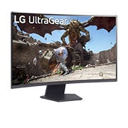 LG 32” UltraGear™ 16:9 QHD zakrivljeni monitor za igre sa brzinom osvežavanja od 180 Hz, bočni prikaz pod +15°, 32GS60QC-B, thumbnail 3