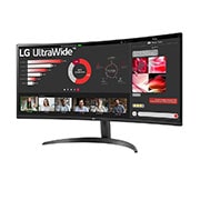 LG 34” UltraWide™ 21:9 zakrivljeni VA monitor sa brzinom osvežavanja od 100 Hz, bočni prikaz pod -15°, 34WR50QK-B, thumbnail 2