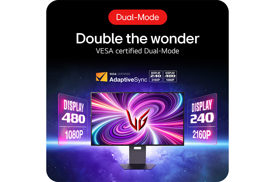 LG 32'' UltraGear™ 4K UHD OLED Dual-Mode monitor za igre, dual-mode, 32GS95UV-B, thumbnail 7