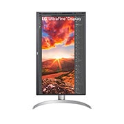 LG 27” UltraFine™ 16:9 odnos širine i visine 4K IPS monitor sa brzinom osvežavanja od 60 Hz, prikaz spreda sa ekranom koji se okreće za 90 stepeni u portretnom prikazu, 27UP850K-W, thumbnail 5
