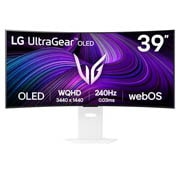 LG 39'' UltraGear™ OLED 21:9 WQHD Smart Gaming Monitor sa brzinom osvežavanja od 240Hz, prednji prikaz, 39GX90SA-W, thumbnail 1