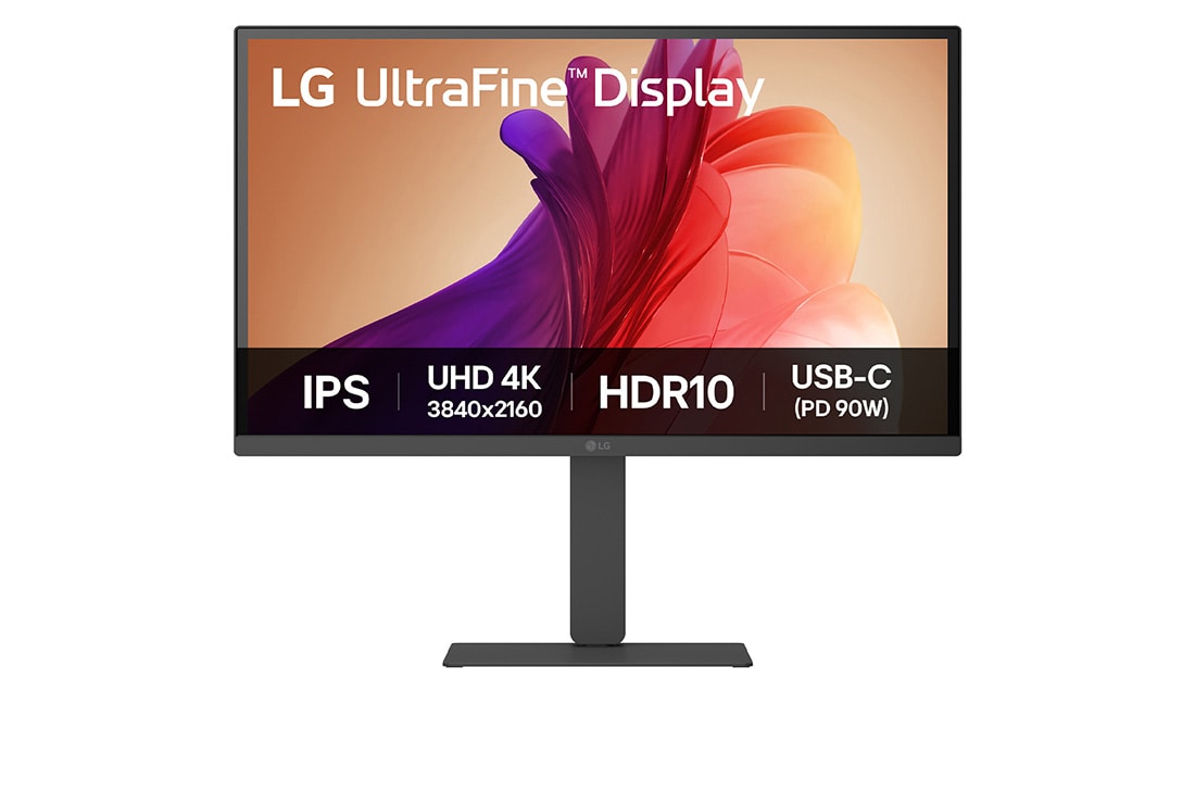 LG 27-inčni UltraFine™ 16:9 4K IPS monitor sa brzinom osvežavanja od 60Hz, prednji prikaz, 27U730A-B