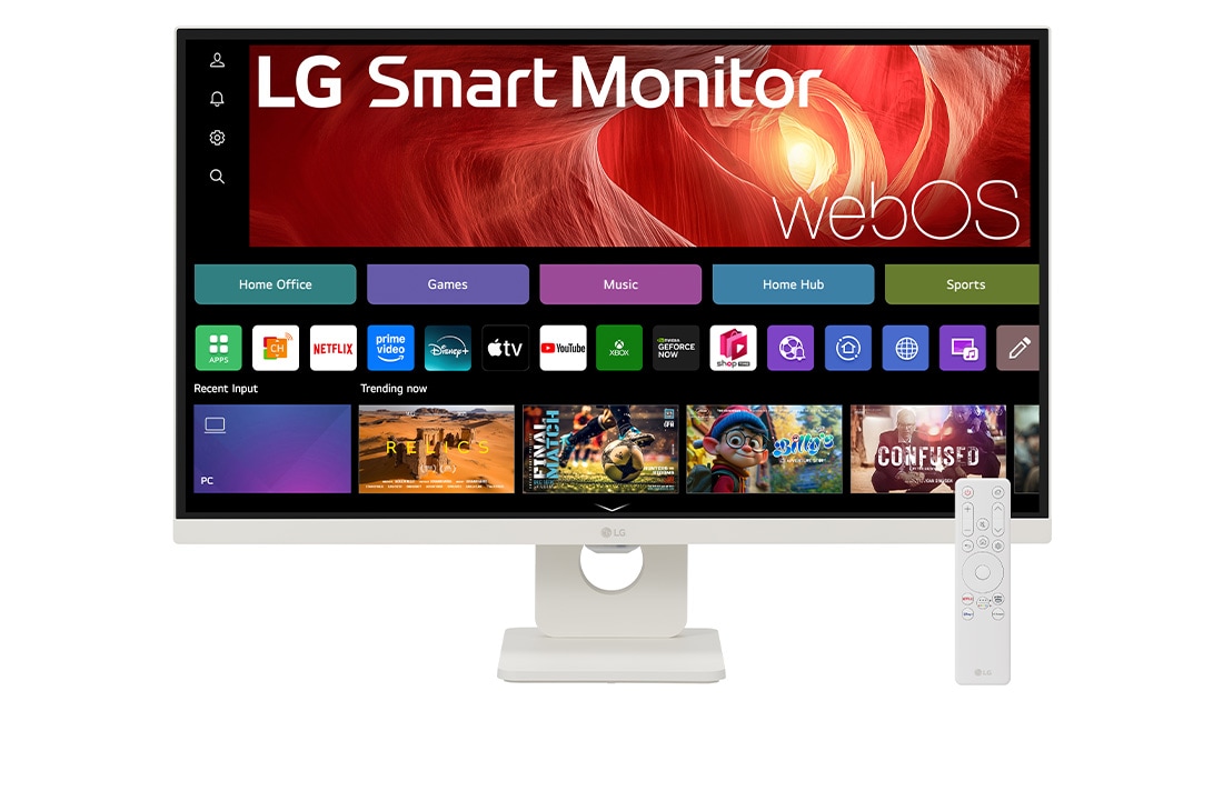 LG 27-inčni LG 4K UHD IPS smart monitor sa sistemom webOS		, front view with remote control , 27U731SA-W