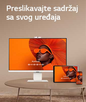 Fotografija koja prikazuje LG Smart Monitor uređaje u kancelariji i kod kuće.