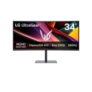 LG UltraGear™ G6 34-inčni 240Hz WQHD gejmerski monitor |34G630A s DCI-P3 95% (Typ.), VESA DisplayHDR™ 400, 1ms (GtG), USB-C (PD 15W), 34G630A-B, thumbnail 1