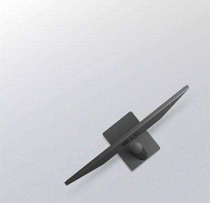 Bočni prikaz monitora ilustruje prilagođavanje nagiba, a obrisi koji se preklapaju prikazuju raspon ergonomskog kretanja.